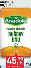 TARIM KREDİ ANADOLU UN 2 KG fiyat ve kampanya bilgisi